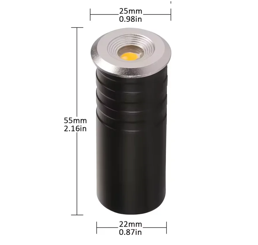 IP67 Waterproof Recessed Mini 1W LED Inground Light Outdoor 24VDC Low Voltage Floor Deck Lighting Buried Underground Lights