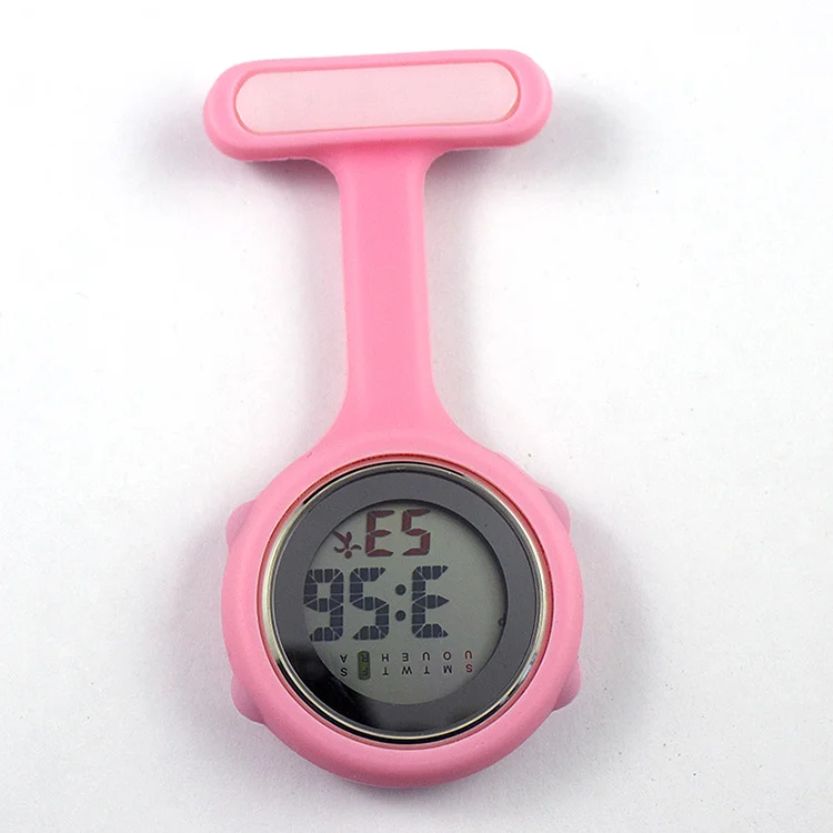 Reloj Enfermera алюминиевого сплава женские круглые часы Красочные молочной железы зажим для передней линзы в силиконовом