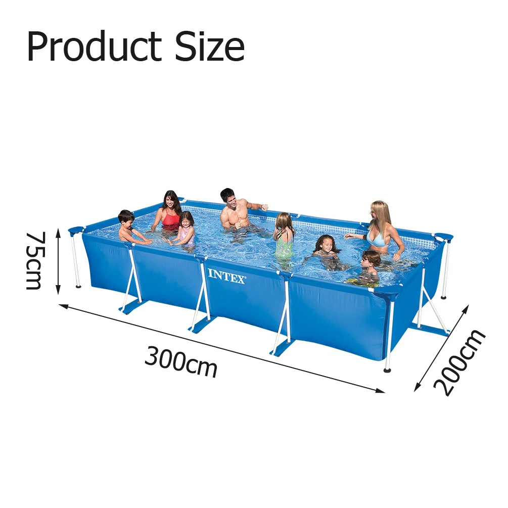 
Intex 28273 450cm*220cm*84cm metal frame rectangular family swimming pool outdoor spa swimming pool 