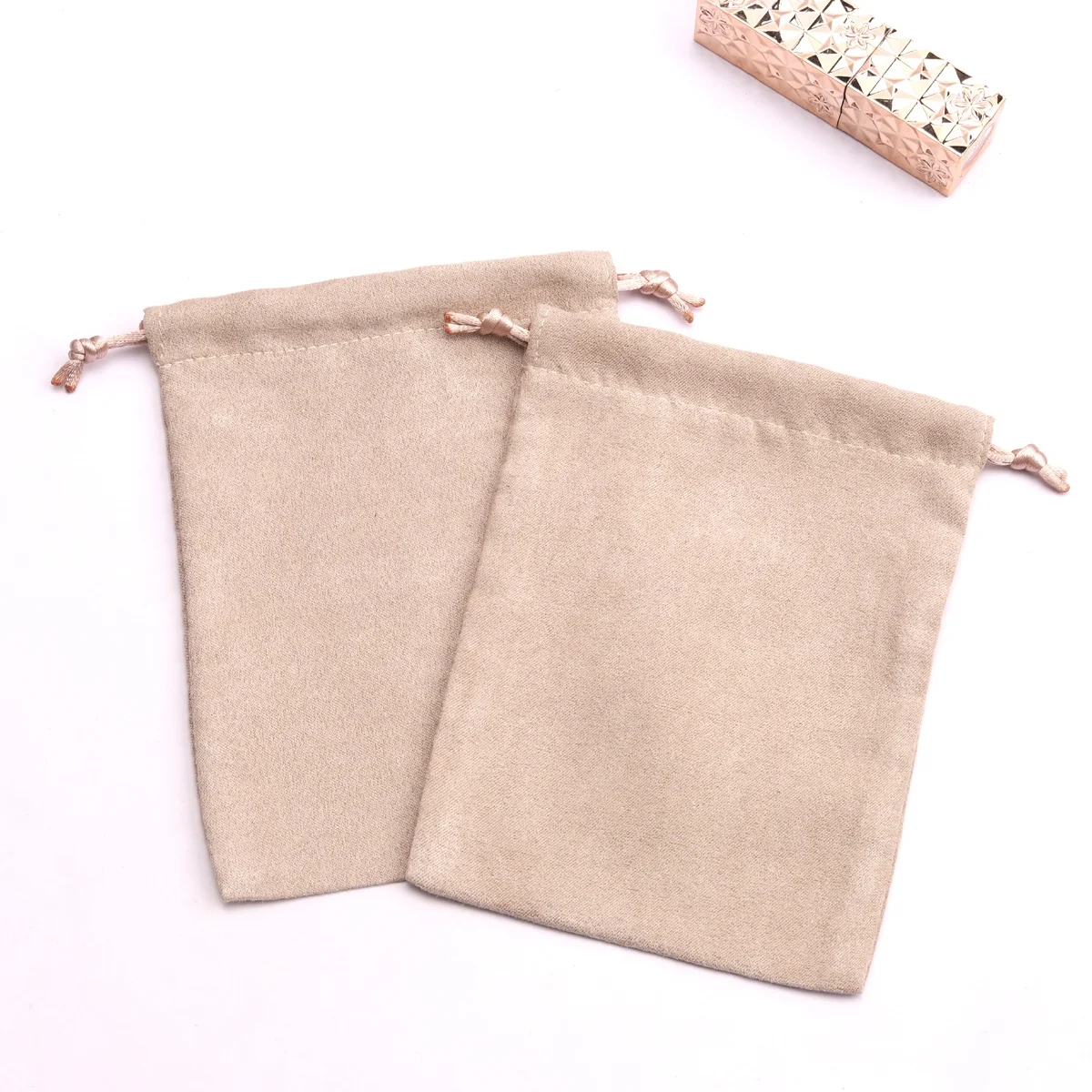High End Suede Jewelry Drawstring Bag Custom Soft Gift Skin Cosmetic Storage Microfiber Dust Suede Pouch