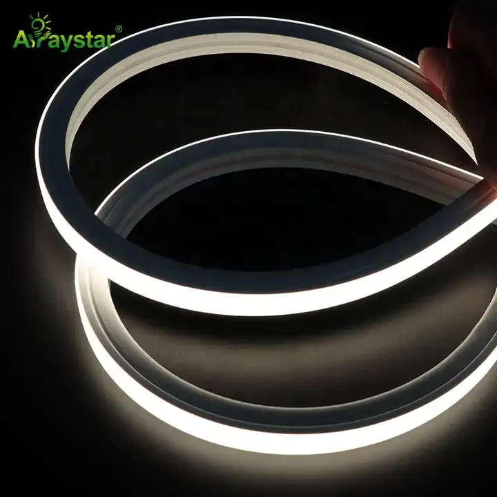 Waterproof neon strip light 10*10mm seamless led strip light integrated mould end cap 24V silicone neon strip