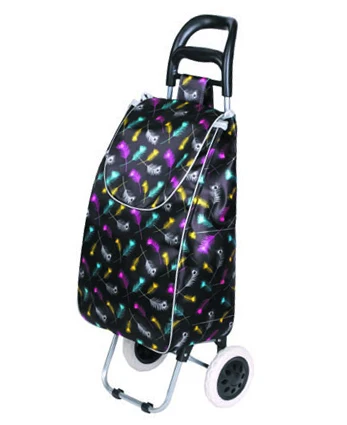 RU Oeytree  Portable Supermarket waterproof 600D Polyester Folding Shopping Trolley Bag