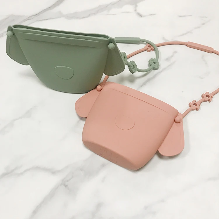 New Design Wholesale Toddler Kids Silicone Snack Storage Bag Silicone Container Bag With Zipper