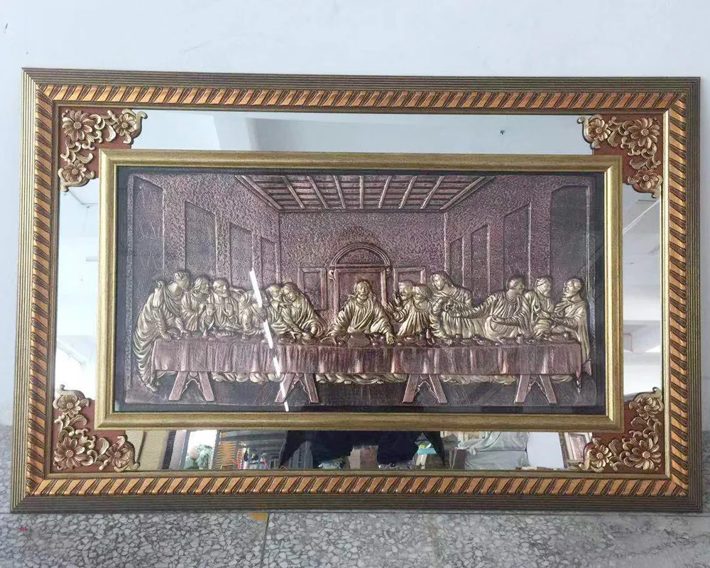 Religious  religioso cudros ultima cena  guadalupe picture frame last supper jesus wall arts  home  decor 3D framed arts
