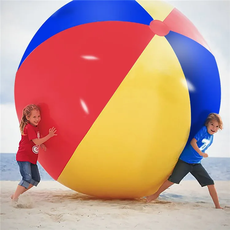 Giant Inflatable Beach Balls Large Pool Ball Beach Summer Parties Pool Rainbow Color PVC Balls