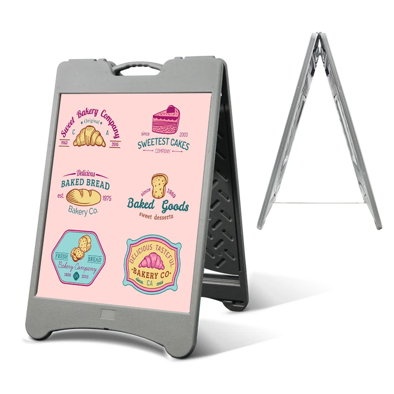  Free Standing Advertising Poster Board Stands Plastic Display