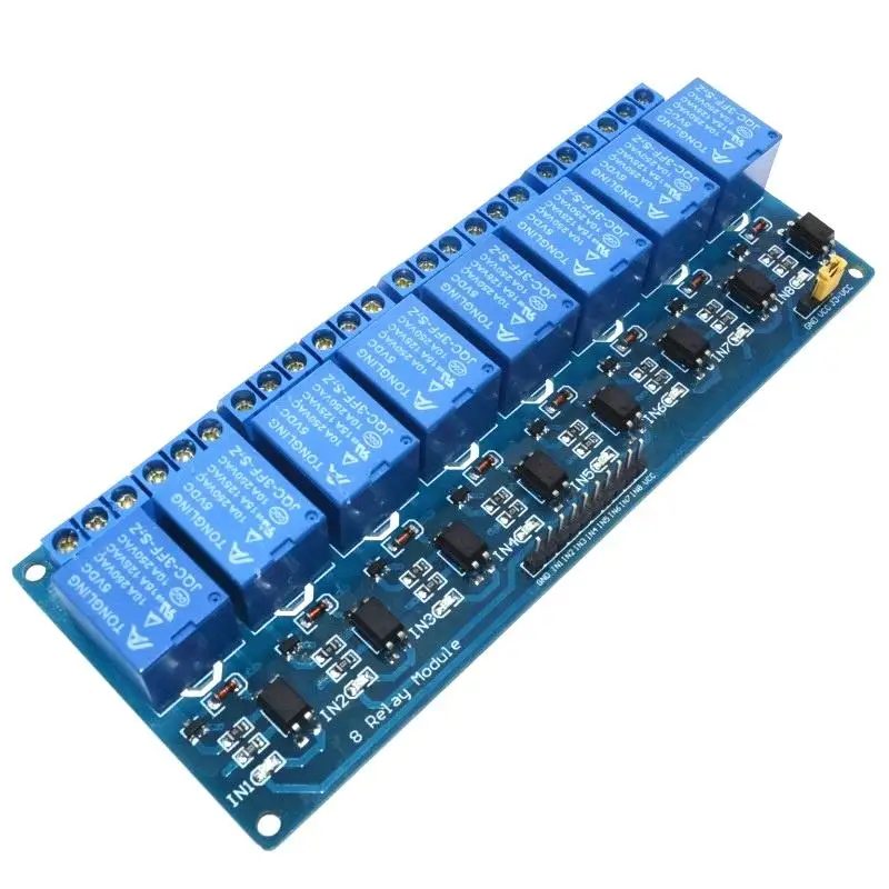 8-way relay module 5V 12V with optocoupler isolation low-level trigger support AVR/51/PIC