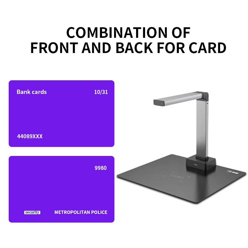 OCR Easy Editing 13MP A4 Portable Document Camera Scanner Book Scanner With Soft Base