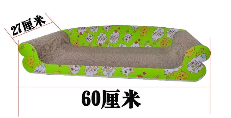Wholesale Large Sofa Shaped Lounge Corrugated Cardboard Cat Scratcher