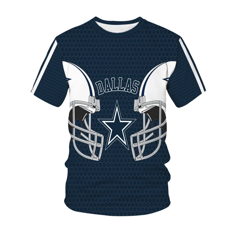 Sudadera 3d Printed Cowboys t-shirt Wholesale Fashion Short Sleeve High Quality Sports Uniform Nfl Football T Shirt