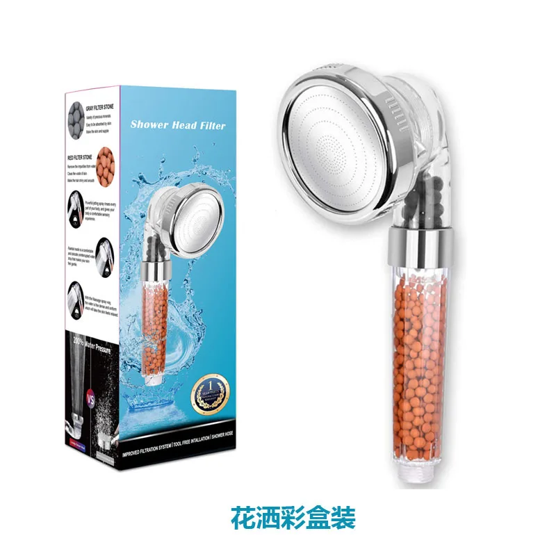Abs Plastic Three Functional High Water Pressure Hand Held Filter Shower Head