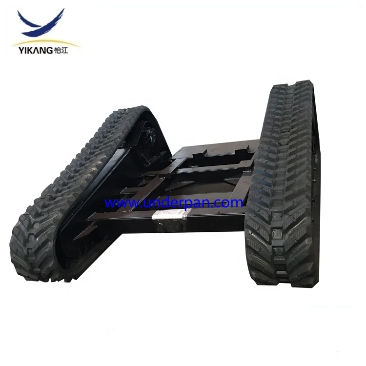 Custom New design Hydraulic rubber Track Undercarriage with triangle Frame for fire-fighting robot from China manufacturer
