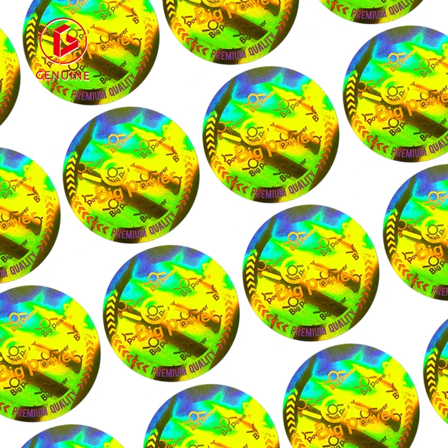 Wholesale custom vinyl self adhesive 3d holographic logo security sticker