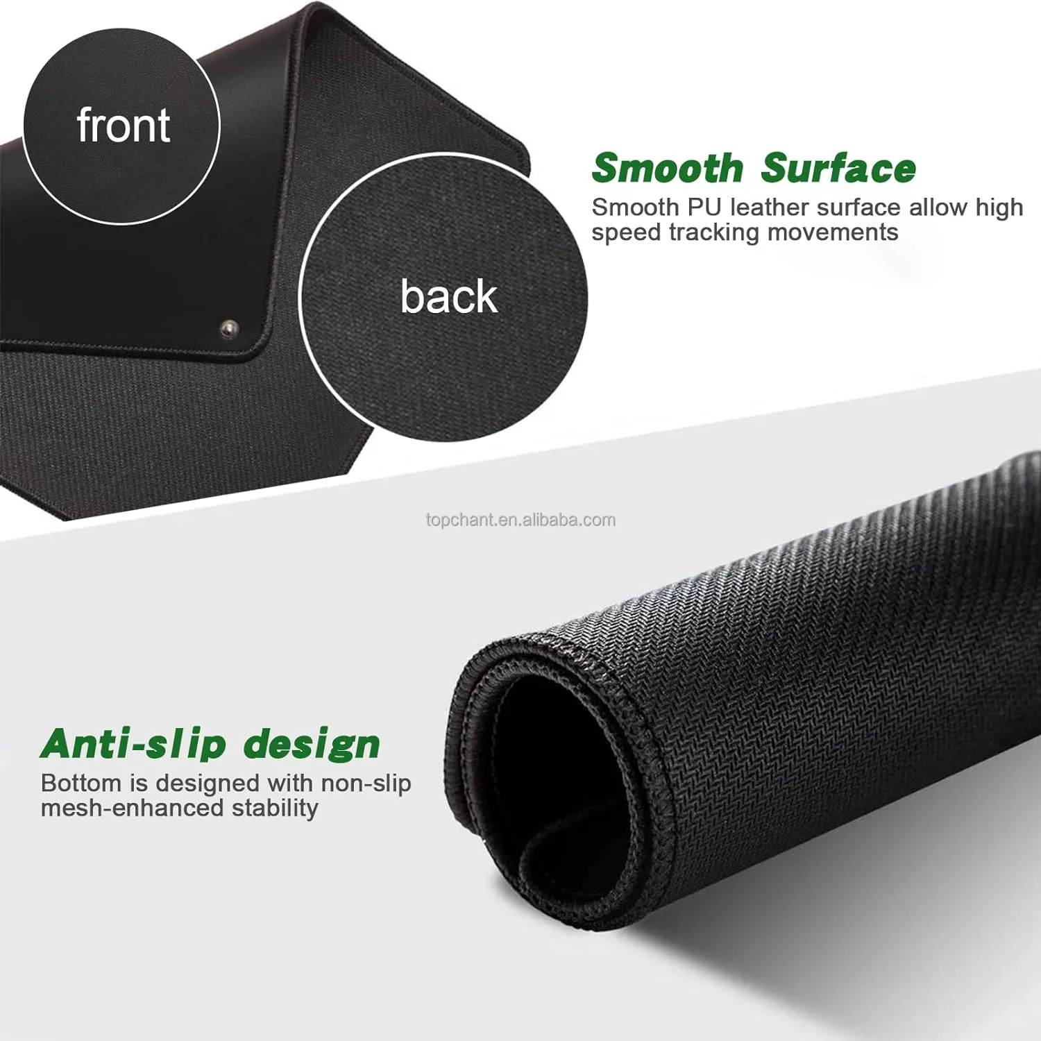 Portable Grounded Mouse Mat 11*13 Inch Grounding Mat Mouse Pad for Working Office Non-Slip MousePads with Eearthing Wire