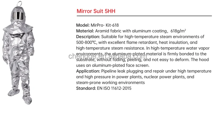 Metal Heat Protection Fabric Workwear Aluminum Foil Heat Protective Clothing