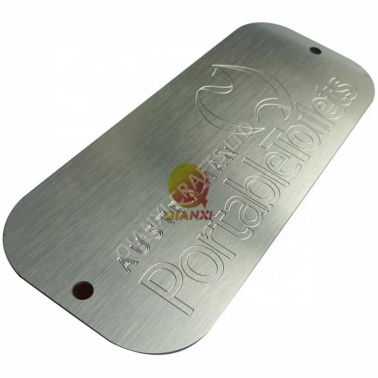 Custom engraved metal nameplate plaque etched stainless steel logo name plate