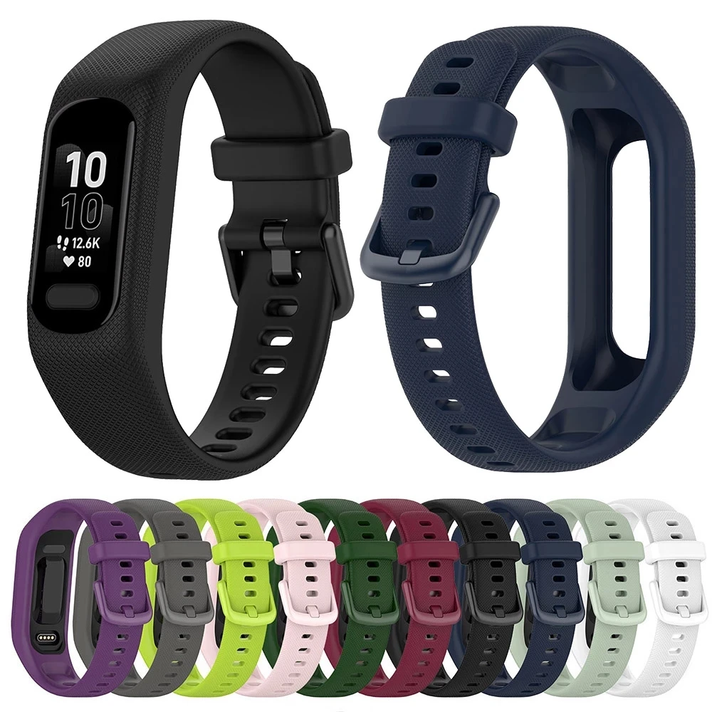 Силиконовый ремешок для смарт-часов Garmin Smart 5 сменный Vivosmart