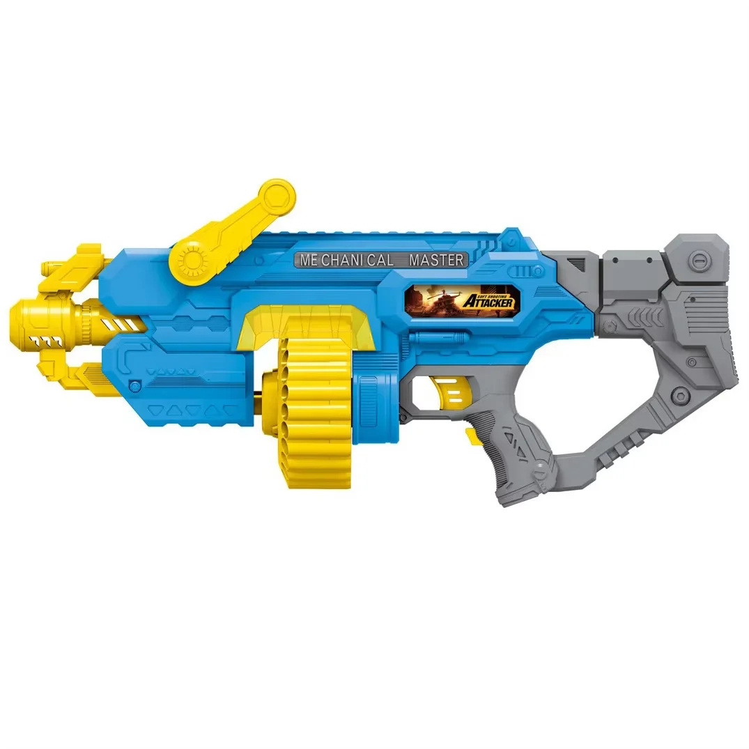New Product Children Plastic Electric Automatic Shooting Game Gun Toys Long Shooting Range Eva Soft Bullet Shooting Gun Set