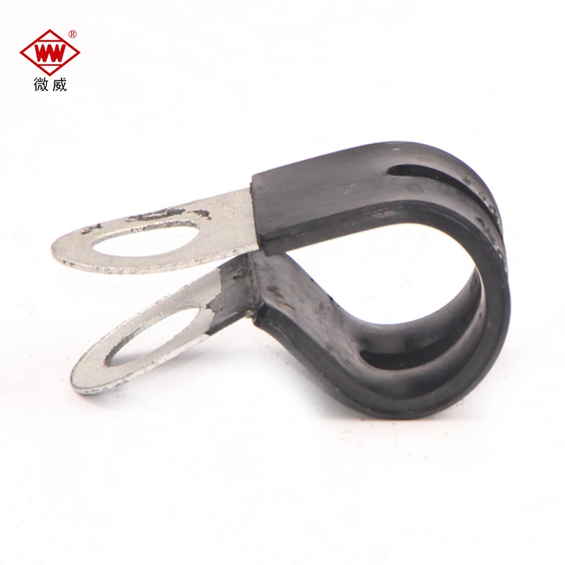 OEM 1104041A103 Custom Molded P type steel galvanized pipe rubber hose clamp