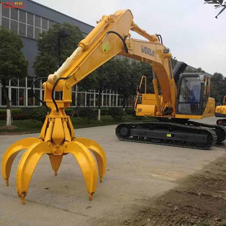 Excavator attachments steel scrap grabber Make Steel Scrap Yards hydraulic orange peel grapple