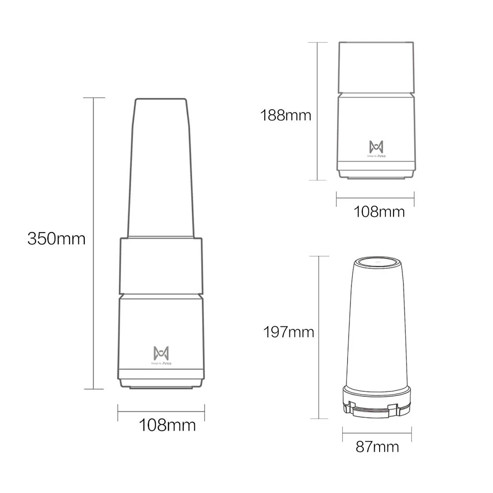 Xiaomi Pinlo маленький монстр машина для приготовления пищи L350W1B-01 Мини электрическая соковыжималка обработки фруктов и