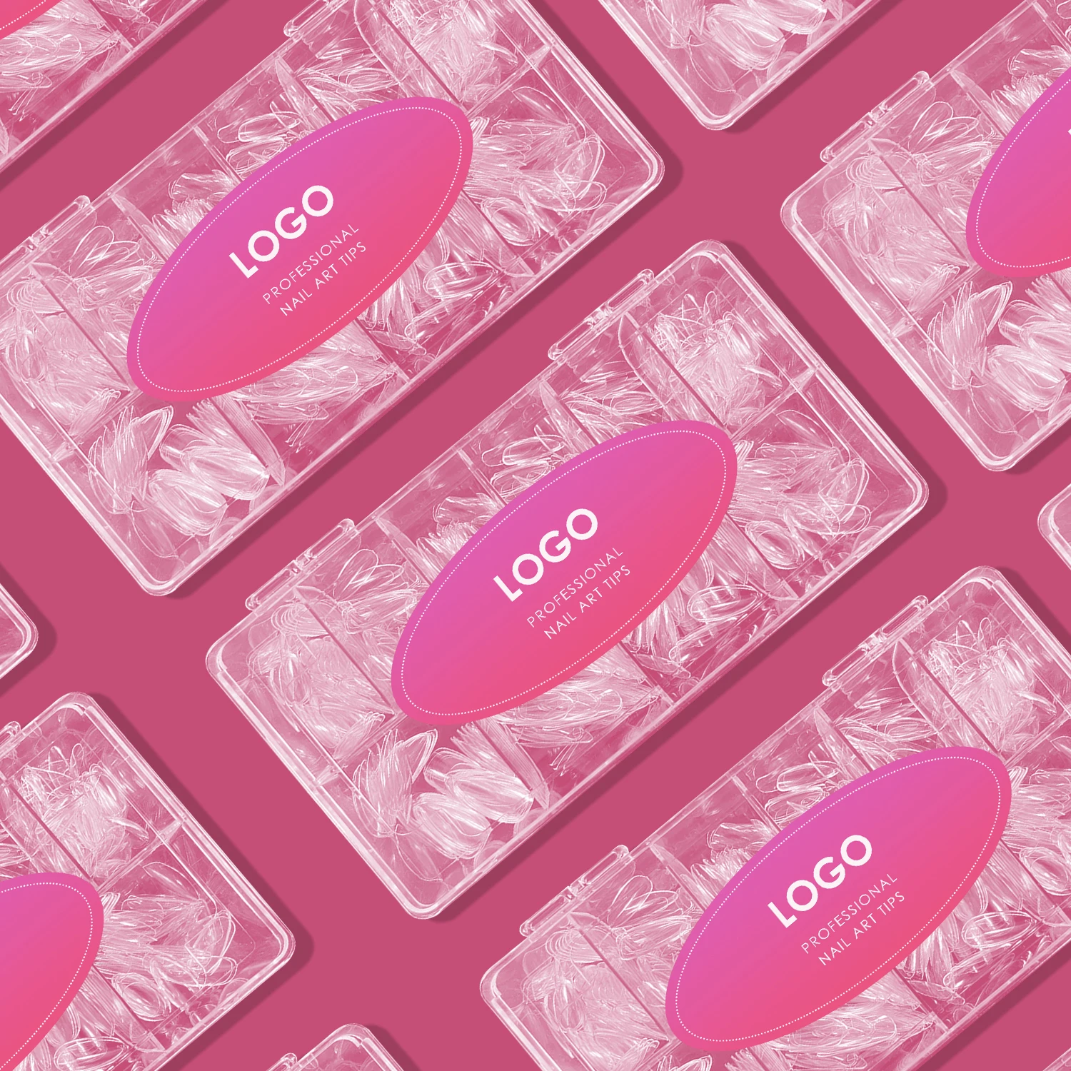 Exquisite professional 420 pcs 10 sizes full cover clear texture soft gel x nail tips