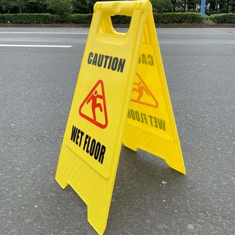 Hot Sale Warning Foldable Plastic Road Sign Safety Wet Floor Caution Sign For Sale