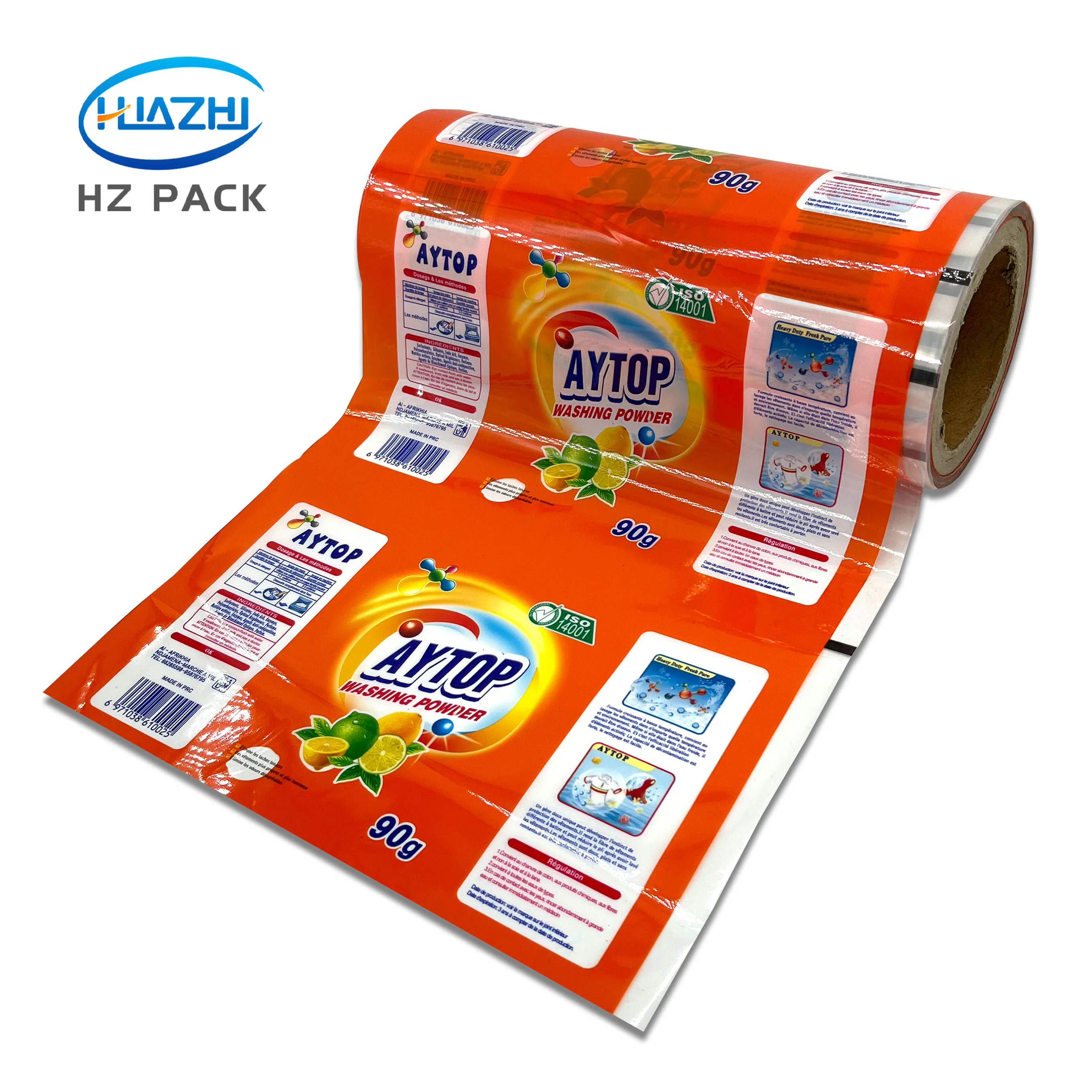 Custom Printing Cheap Plastic Packaging Roll Film Laundry Detergent Sachet Washing Powder Packing Film Roll