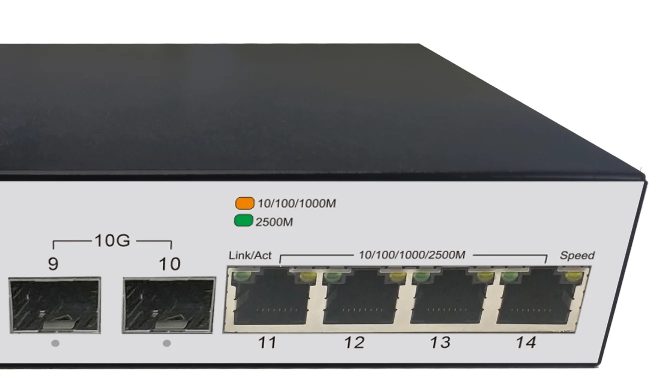 PDnet 8*1G 4*2 5G SFP + 2*10G XGT переключатели непитания по сети Ethernet шнур переключателя