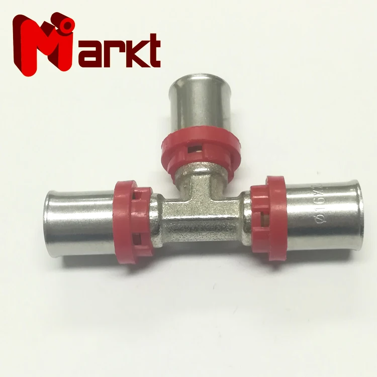 European Market Widely Used  Copper Material Brass Press Fitting for Pex-Al-Pex Multilayer Tube