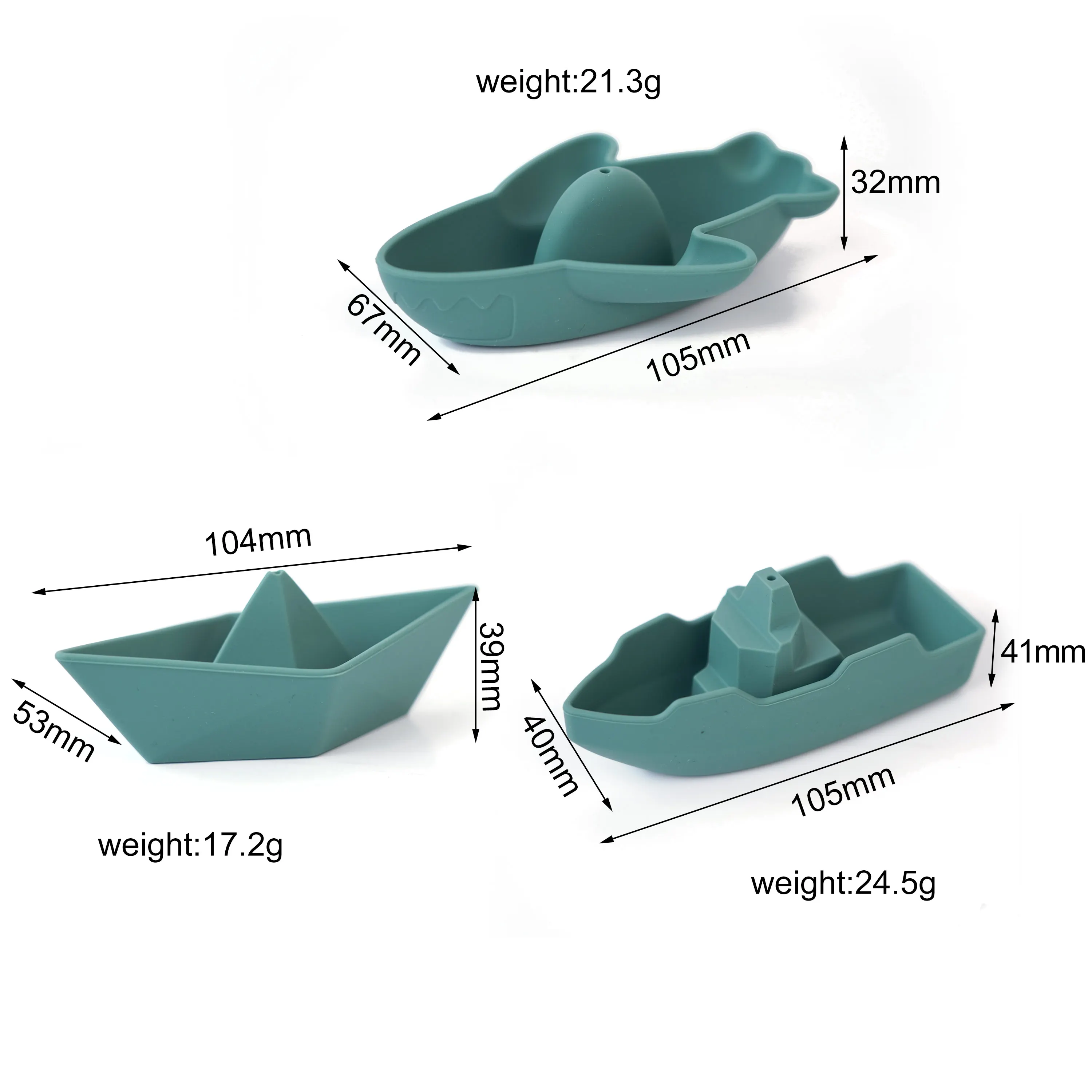 Silicone Shower Toy Factory Direct Funny Floating Shark Boat Ship Shape Bathing Baby Toys