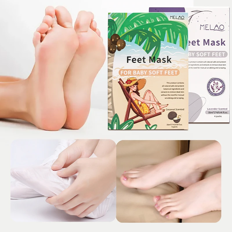 Private Label Feet Mask Socks Dead Skin Remove Exfoliating Moisturizing Peeling Foot Mask For Dry Skin