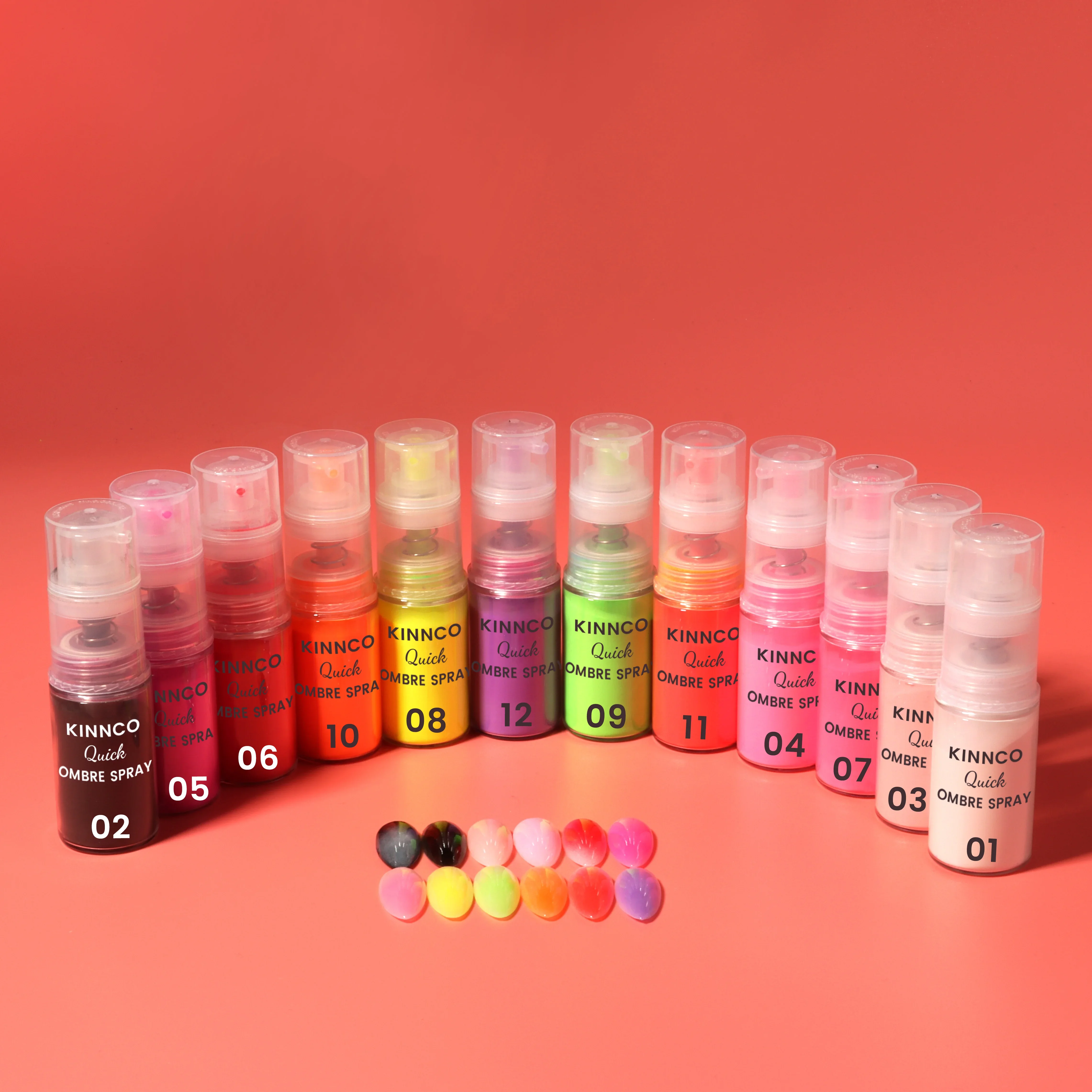 KNC HOT Ombre Spray Powder for nails salon supplier 12 color 5g nail product with amazing gradient effect nail art for Spring