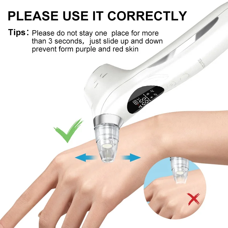 Portable 5 Head Pore Cleanser Vacuum Electric Suction Facial Acne Remover Extractor Tool Kit Vacuum Blackhead Remover