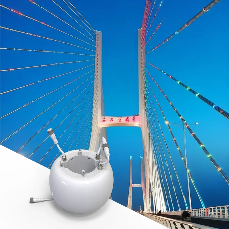 RGB LED Bridge Decoration Light LED Bridge Cable Light IP65 6W 9W 10W 12W Spherical Loop Buckle Bridge Landscape Pole Light