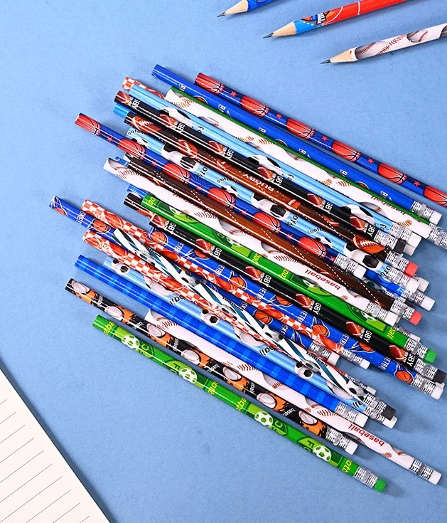 Custom cheap low price wood stationery gift standard pencil set with logo school pencils for children