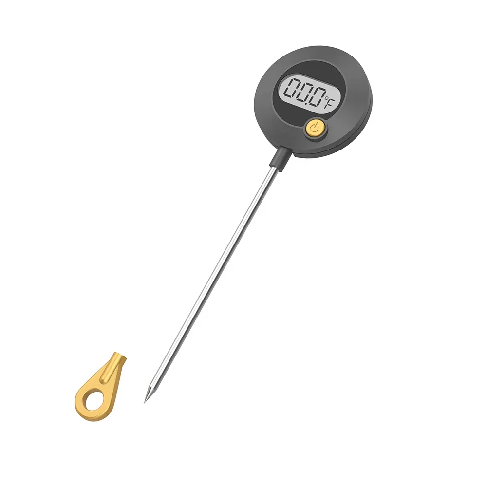 ABS Circular LCD Display Stainless Steel Probe Kitchen Use Digital Food Thermometer