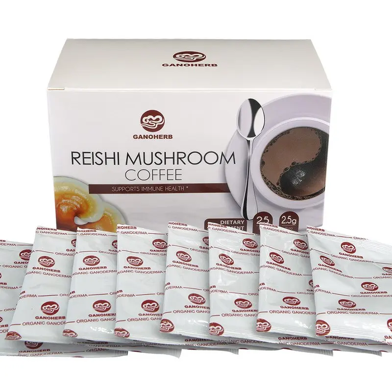  Бесплатный 100% органический Сертифицированный черный кофе Ganoderma Lucidum Reishi гриб Lingzhi Ling Zhi порошок