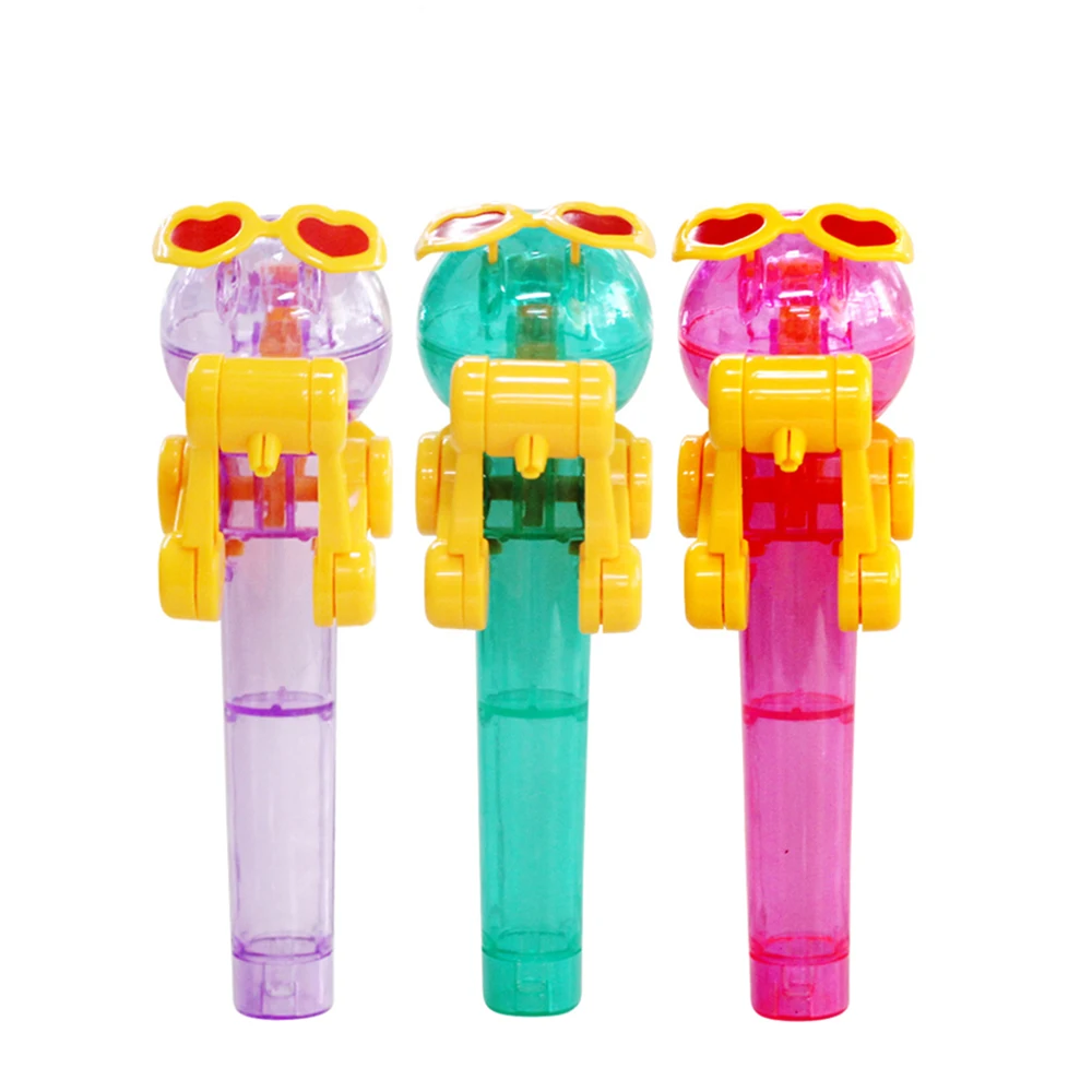 Creative Design Plastic Eating Lollipop Robot Lollipops Man Holder Candy Stand Gifts