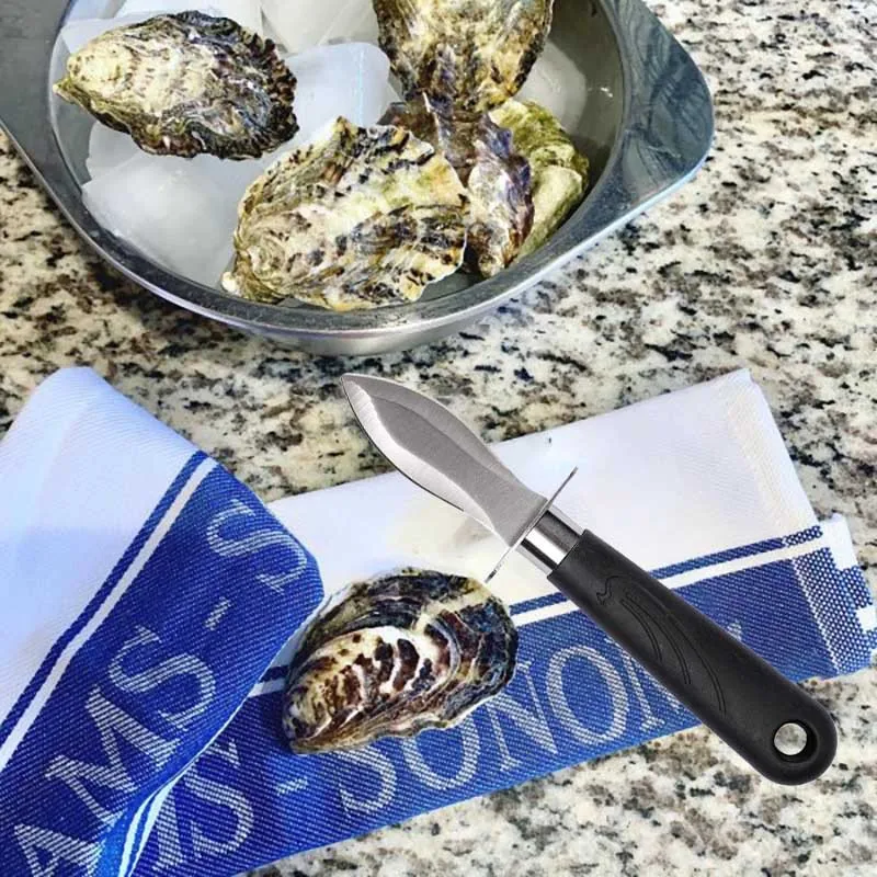Wholesale Cheap Shucking Knife Seafood Opener Tool Scallop Shellfish Knife With Non-Slip PP Handle