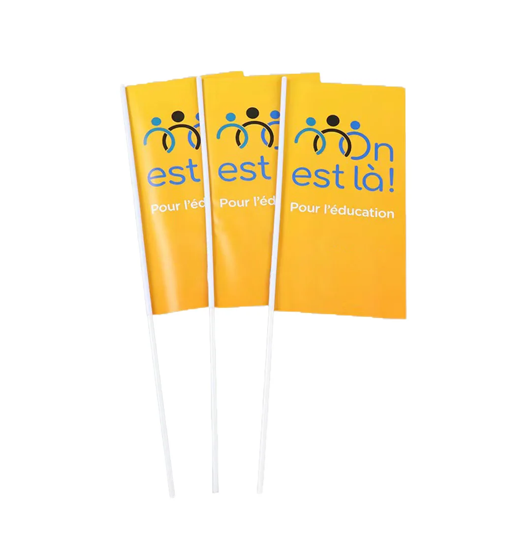 Factory Direct Festival Promotion Flags Pet Panama Wave Hand Waving Flag Custom