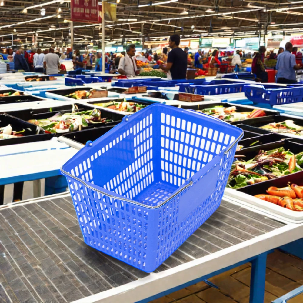 Agricultural Vented Crate Recyclable Thick Plastic Storage Basket for Fruits and Vegetables Moving Box