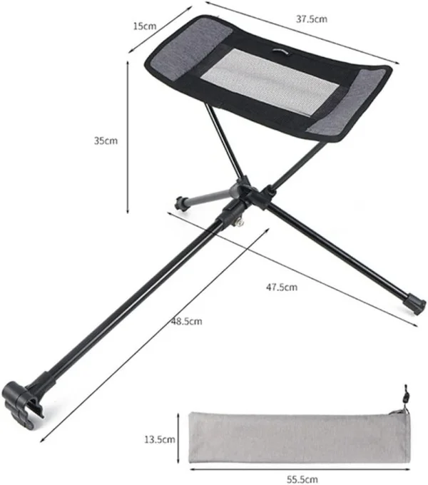 Portable Stool Collapsible Footstool For Camping Beach Chair Folding Fishing Outdoor BBQ Camping Chair Foot Recliner Foot Rest