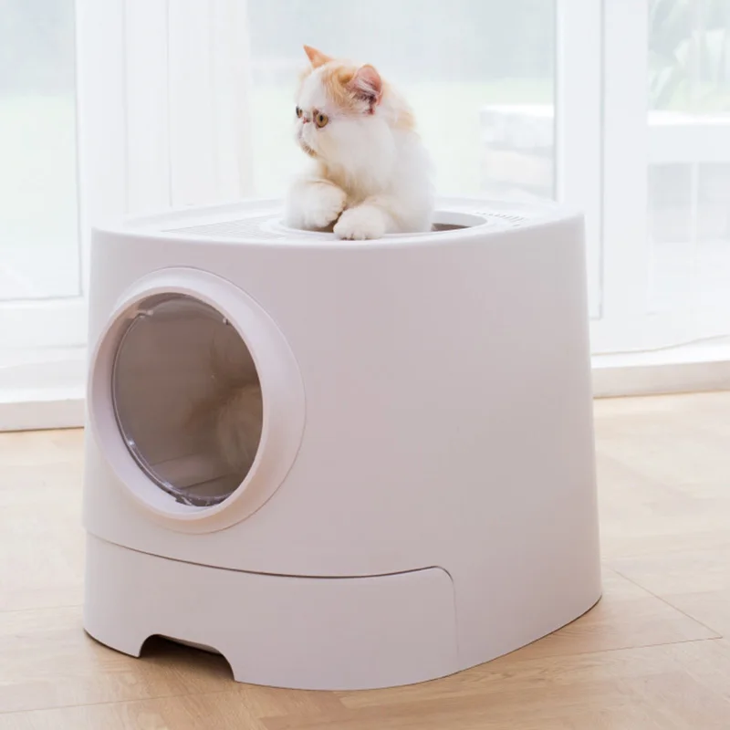 Petnessgo, большой туалет с полуоткрытым дизайном для кошачьего туалета, песочница для домашних животных, песочница для кошек с выдвижными лопатами