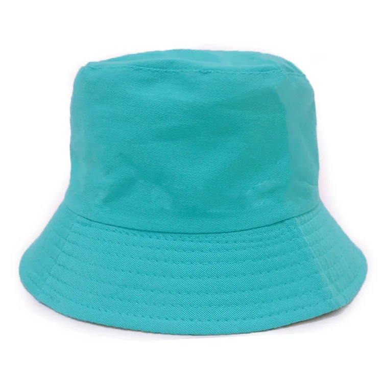 Wholesale Customize Embroidered Logo Wide Brim Blank Solid Color Fisherman Caps Casual Plain Buckets Hats