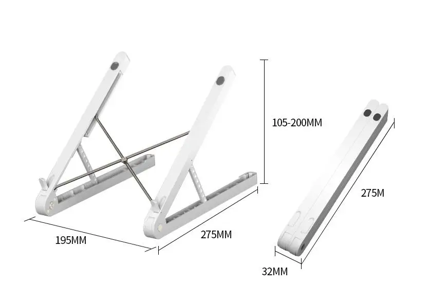 
Lightweight Laptop Cooling Stand Plastic Vertical Laptop Stand Foldable Tablet Stand Bracket Laptop Holder 