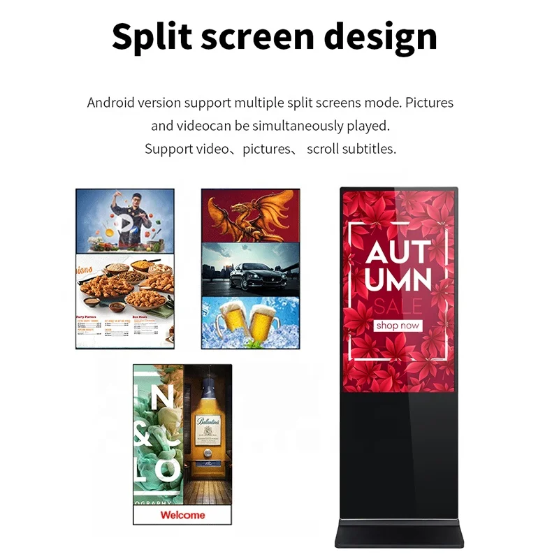 Вертикальный 55 дюймов инфракрасный экран внутренний рекламный киоск digital signage для торгового центра lcd плеер цифровой Тотем