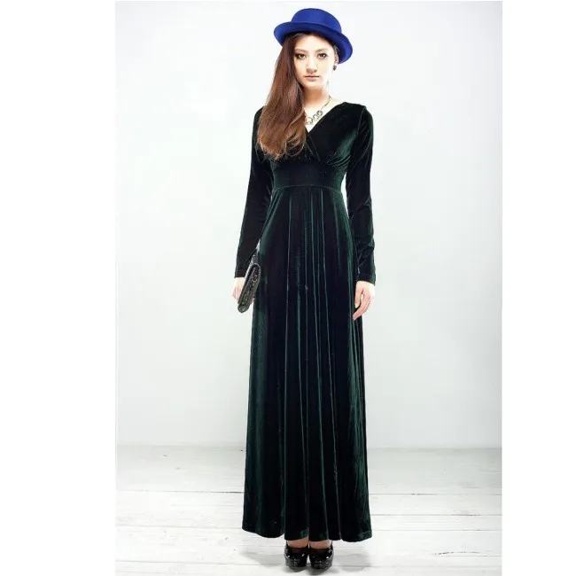 
Velvet Long Elegant Dress Women Plus Size Dress Women Clothing In The Winter Dresses A338 