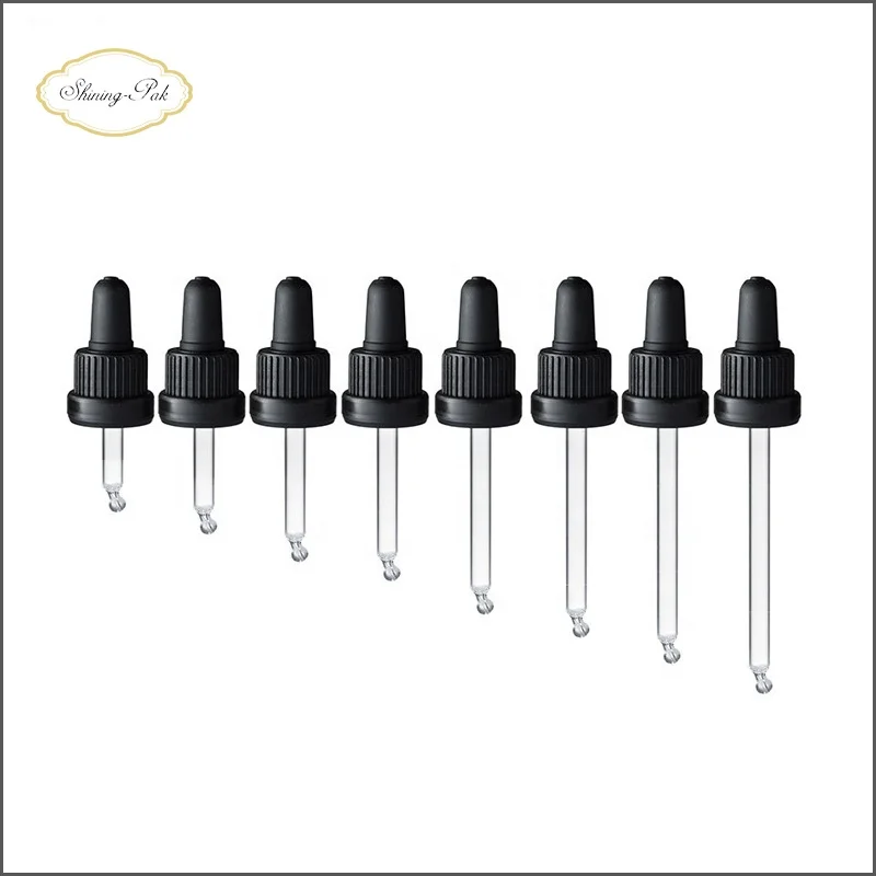 Smooth White Dropper Cap Plastic Dropper With Pipette Rubber For Glass Bottle