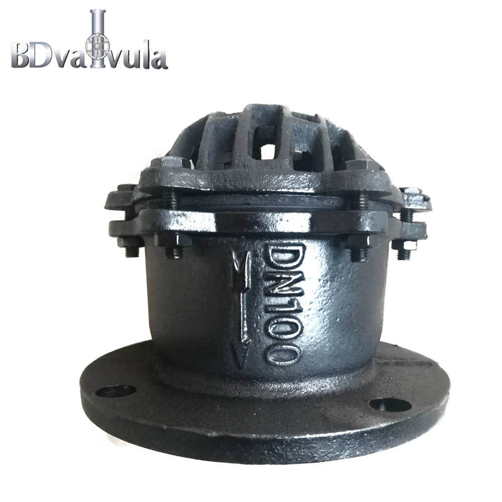  Black foot valve used in water treatment with stainless steel